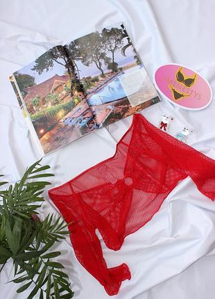 Топ болеро рр м сітка червоне яскраве від savage x fenty by rihanna