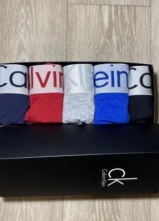 Чоловічі труси calvin klein (бавовна 93%) набір 5 шт6 фото