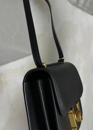 Премиум натуральная сумка-клатч черная hermes5 фото