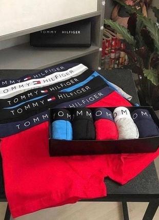 Труси чоловічі боксери tommy hilfiger 5 шт. набір у подарунковому пакованні боксери труси3 фото