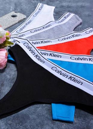 Комплект жіночої білизни кельвін кляйн calvin klein сірий топ стрінги кельвін кляйн3 фото