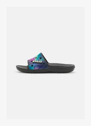 Крокс слайд чорні классік мульті crocs classic slide out of this world  multi / black3 фото