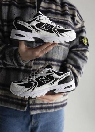 New balance 530 white black4 фото