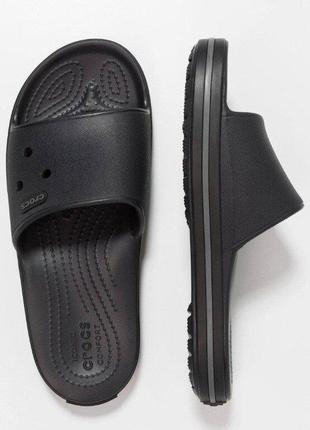 Крокс слайд шльопанці крокбенд чорні crocs crocband iii slide black / graphite1 фото