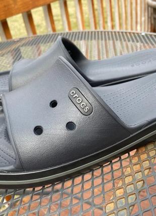 Крокс слайд шльопанці крокбенд чорні crocs crocband iii slide black / graphite