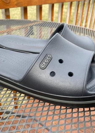 Крокс слайд шльопанці крокбенд чорні crocs crocband iii slide black / graphite