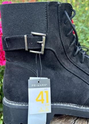 Новые женские черные замшевые сапожки сапоги ботинки весенние демисковые ботинки ботинки сапоги сапожки берцы3 фото