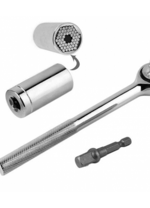 Универсальный торцевой гаечный ключ трещетка 7-19 мм.