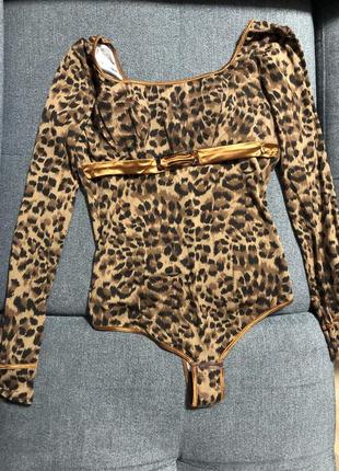Леопардовое винтажное боди1 фото