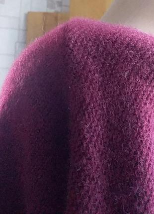 Винно-бурачный свитер джемпер кашемир как пушинка унисекс классика кэжуал6 фото