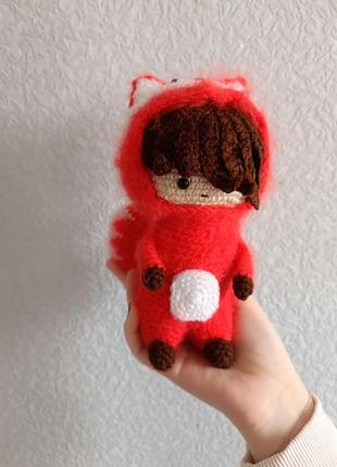 Мягкая игрушка кукла в костюме лисички