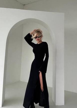 Платье черная длиной макси 😍9 фото