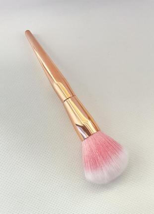 Кисть талон для макияжа для пудры румян gold/pink probeauty3 фото