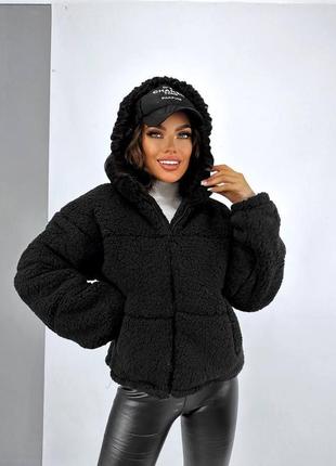 Жіноча повсякденна трендова хутряна утеплена куртка на підкладці2 фото