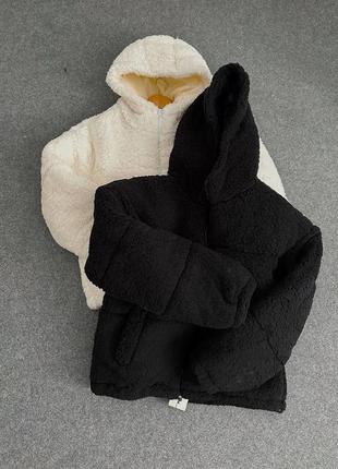 Жіноча повсякденна трендова хутряна утеплена куртка на підкладці3 фото