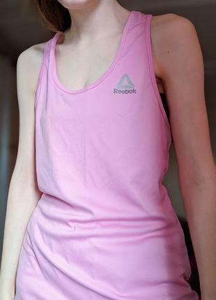 Майка спортивная нежно розового цвета reebok1 фото