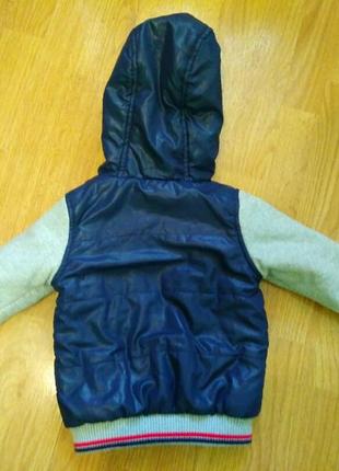 Стильная демисезонная куртка, бомбер бренда baby m&amp;co, 18-24месяцев2 фото