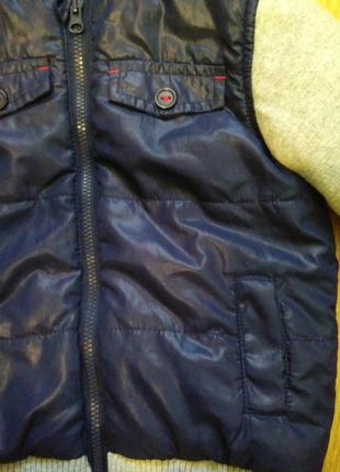 Стильная демисезонная куртка, бомбер бренда baby m&amp;co, 18-24месяцев4 фото
