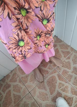 Длинное платье макси в цветы10 фото