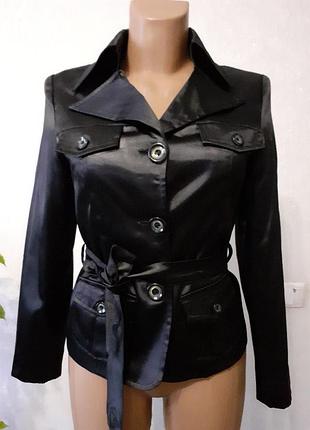 !! распродажа!!💥 чёрный пиджак жакет на подкладке 💥