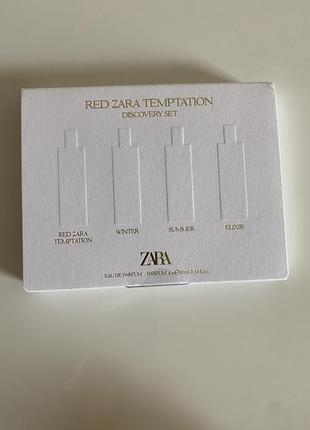 Комплект парфумів zara red temptation discovery set 4 x 10 мл