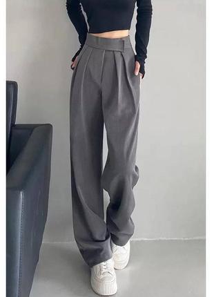 Жіночі штани брюки кльош,пояс на липучці, турецька костюмка9 фото