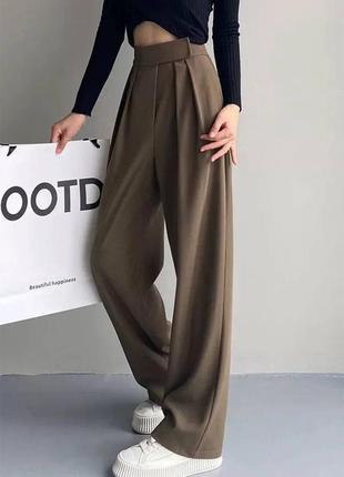 Жіночі штани брюки кльош,пояс на липучці, турецька костюмка