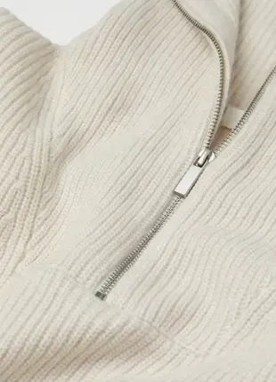 Удлинённый оверсайз свитер с молнией на горловине h&m, размер s-m.3 фото