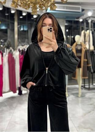 Жіночий стильний, трендовий костюм, дорогий спорт велюр, відмі...