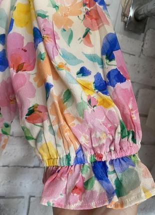 Блуза в цветочек от зара2 фото