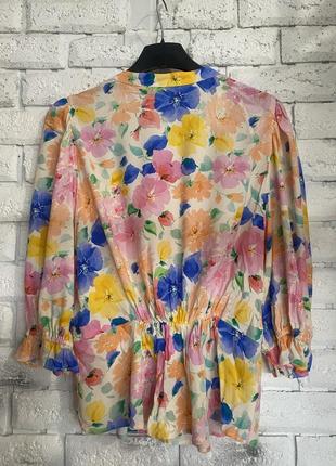 Блуза в цветочек от зара4 фото