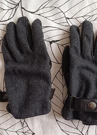 Комбіновані рукавиці шерсть/шкіра paul kehl4 фото