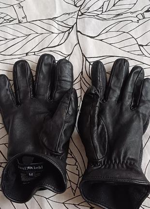 Комбіновані рукавиці шерсть/шкіра paul kehl5 фото