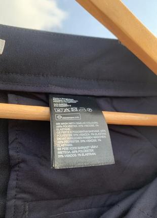 H&m женские тёмно-синие брюки слим, slim fit10 фото