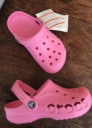 Крокс бая клог дитячі рожеві crocs baya clog pink lemonade