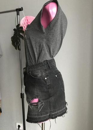 Крутая джинсовая юбка новая!7 фото