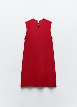 Женское красное платье zara new4 фото