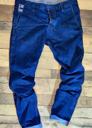 Мужские , стильные зауженные  джинсы strellson модель skinny в темно-синем цвета размер 34/34