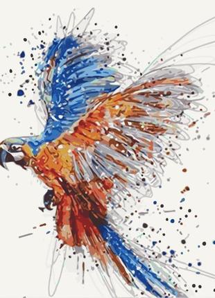 Картина за номерами без підрамника "папуга в польоті" art craft 11513-acnf 40х50 см