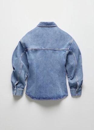 New collection. очень стильная женская джинсовая рубашка/куртка/пиджак от zara.2 фото