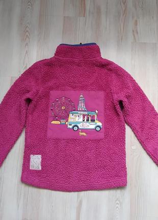 Оригинальная розовая термо кофта свитер гольф от fat face на девочку 6-7лет
