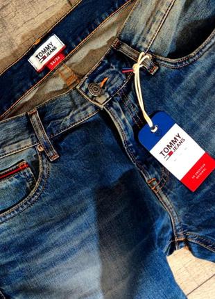 Мужские синее брендовые стильные джинсы tommy hilfiger размер 34/3242 фото