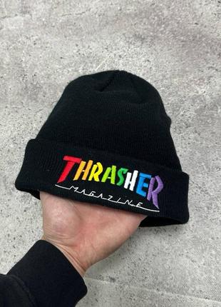 Thrasher шапка с нашитым лого трешер скейтбординг скейт