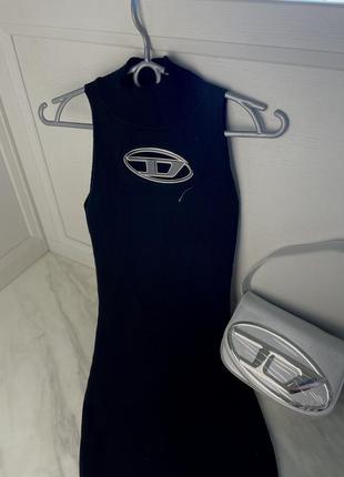 Сукня diesel чорна / тканина віскоза6 фото