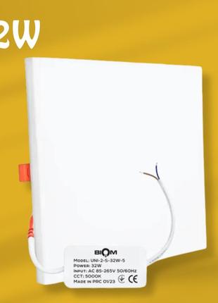 Світильник світлодіодний biom uni-2-s32w-5 32вт квадратний 5000к