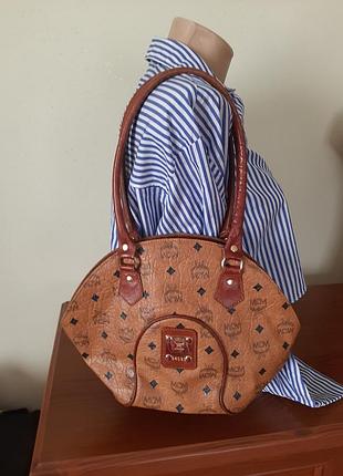 Сумка mcm, натуральная кожа