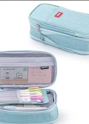 Пенал, сумка-олівець, милий простий пенал на блискавці з тканини оксфорд