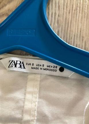 Белая блуза рубашка коттон zara размер s 26 блузка корсет кофта7 фото