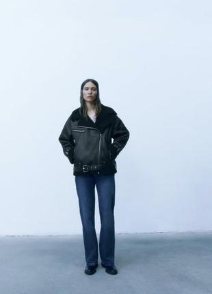В наявності куртка дублянка авіатор zara xs косуха нова колекція жіноча4 фото