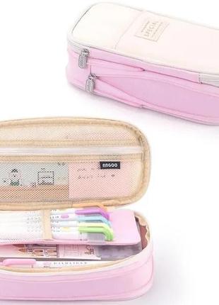 Пенал, сумка-олівець, милий простий пенал на блискавці з тканини оксфорд